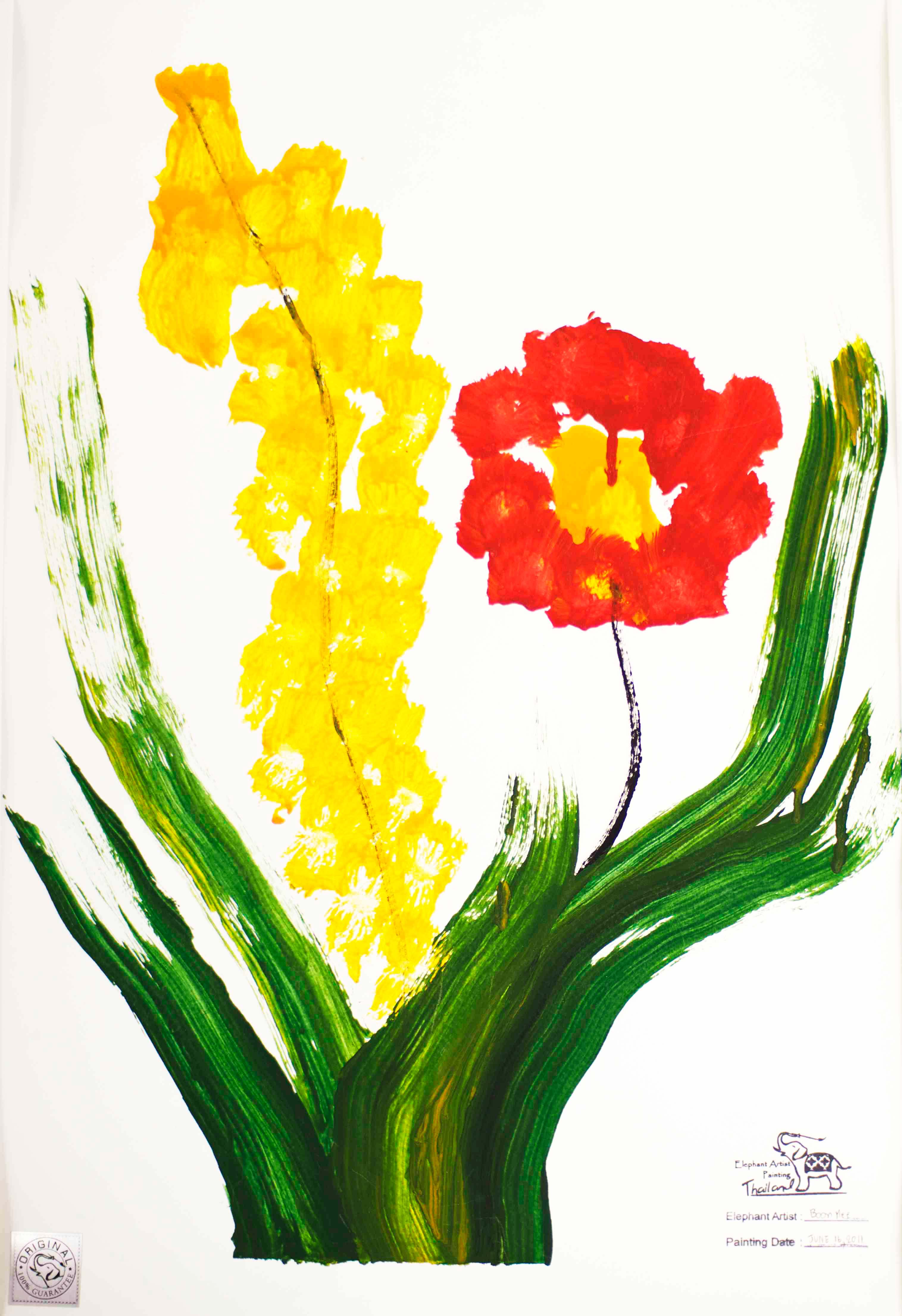 painting by boon mee: flowerpot